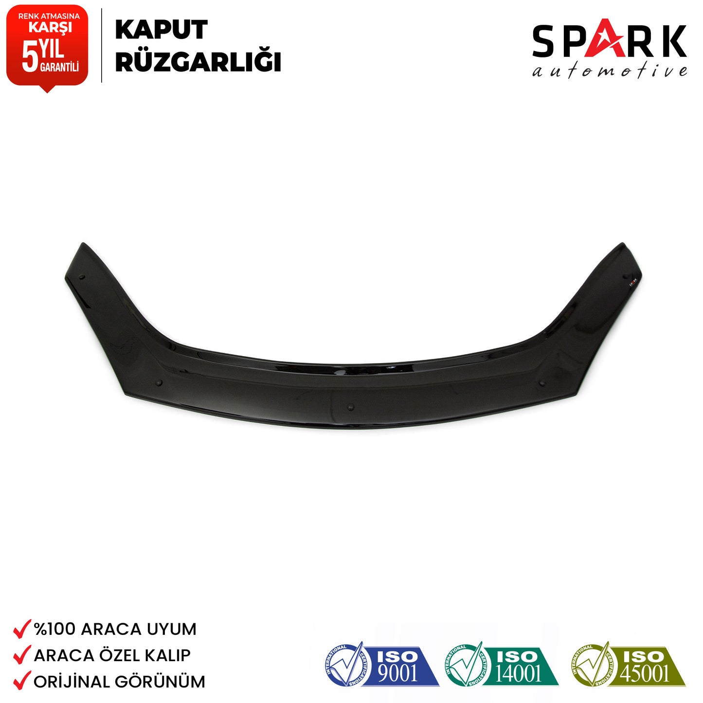 Dacia Sandero 2009-2012 Yıl Aralığı Uyumlu Kaput Rüzgarlığı 3mm