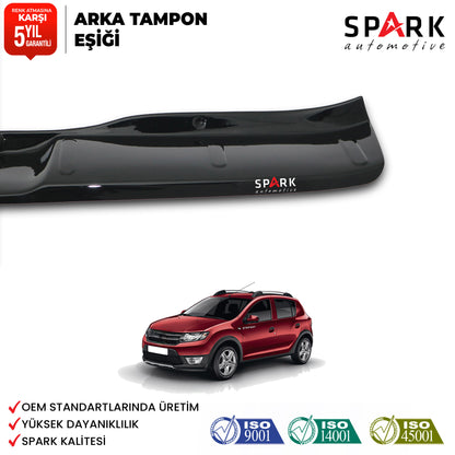 Dacia Sandero 2012-2020 Uyumlu Arka Tampon Eşiği Parlak