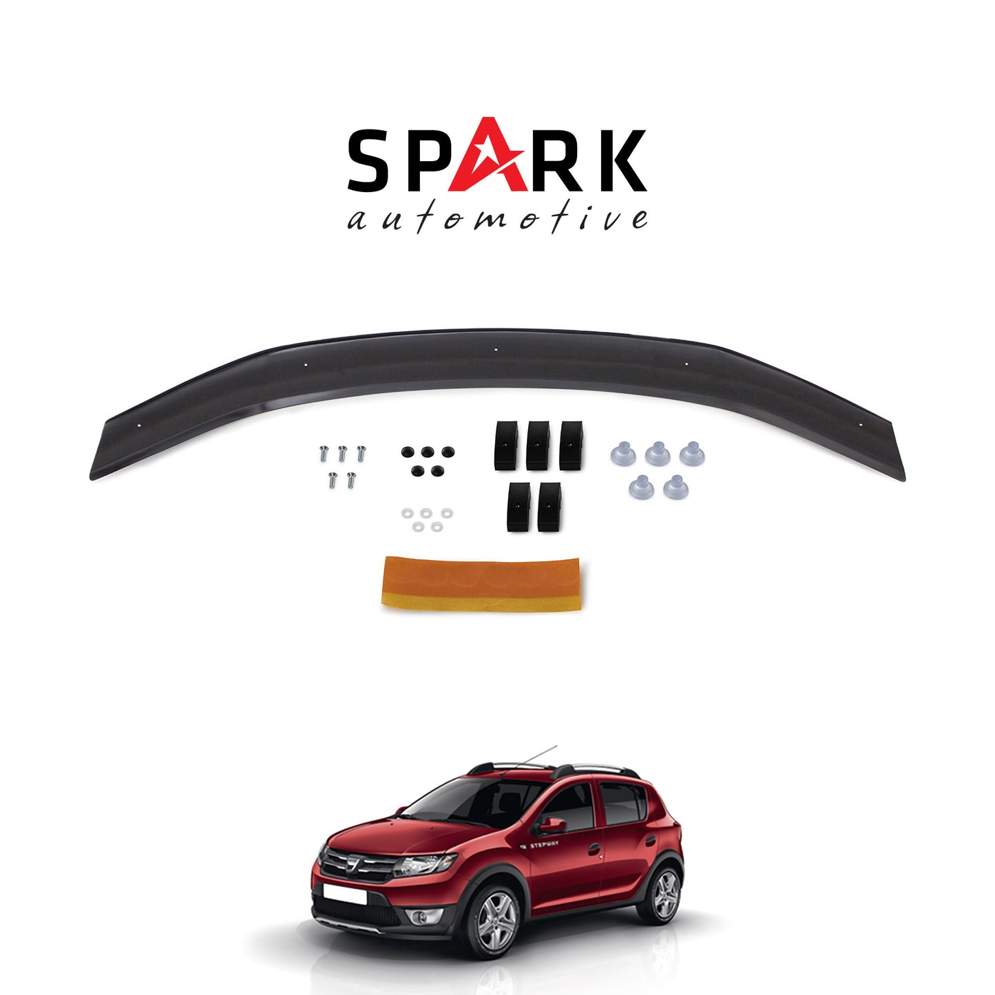 Dacia Sandero 2012-2020 Yıl Aralığı Uyumlu Kaput Rüzgarlığı 3mm