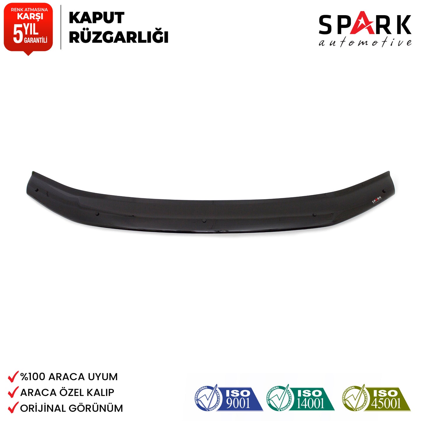 Dacia Sandero 2012-2020 Yıl Aralığı Uyumlu Kaput Rüzgarlığı 4mm