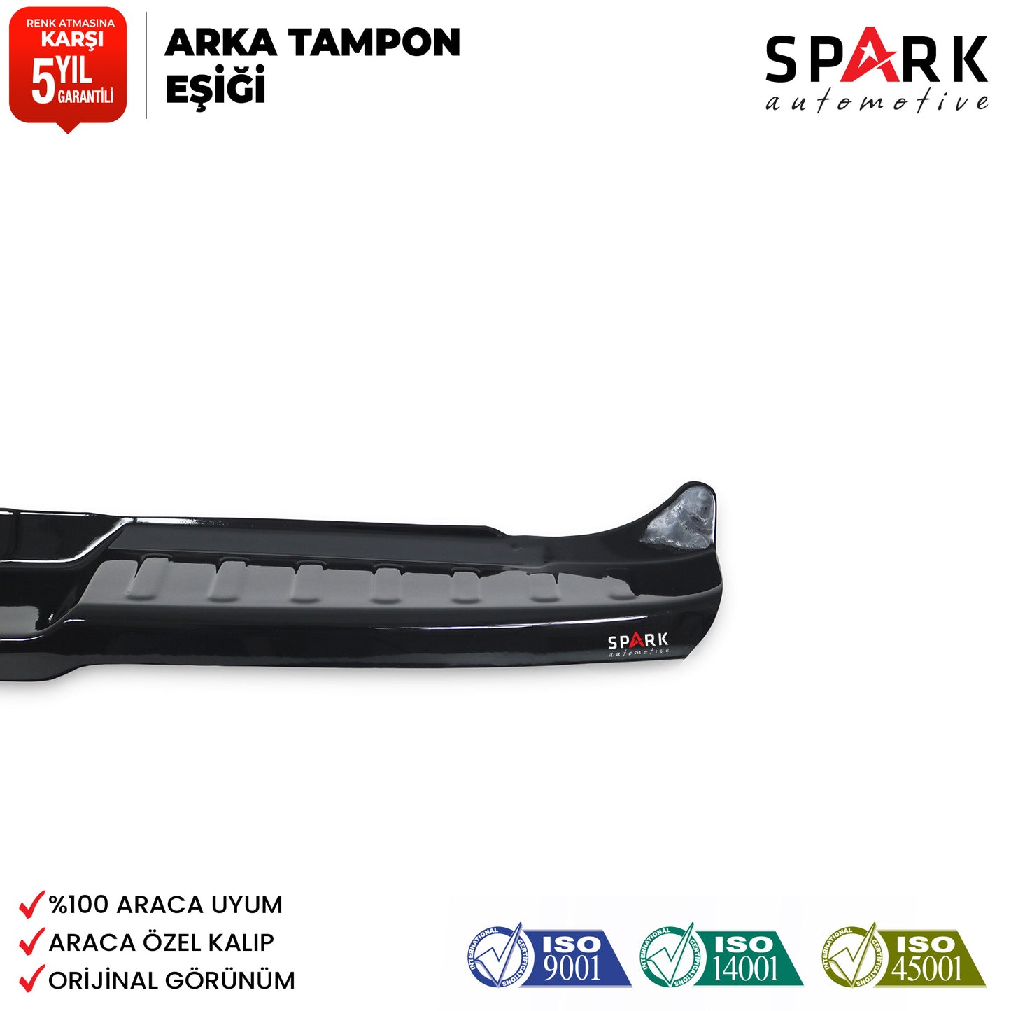 Dacia Sandero 2021- Yılı ve Sonrası Uyumlu Arka Tampon Eşiği Parlak