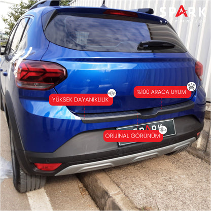 Dacia Sandero 2021- Yılı ve Sonrası Uyumlu Arka Tampon Eşiği Mat