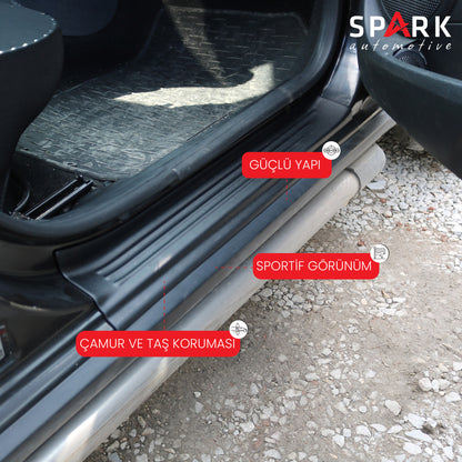 Dacia Sandero 2012-2020 Yıl Aralığı Uyumlu Kapı Eşiği 4 Parça