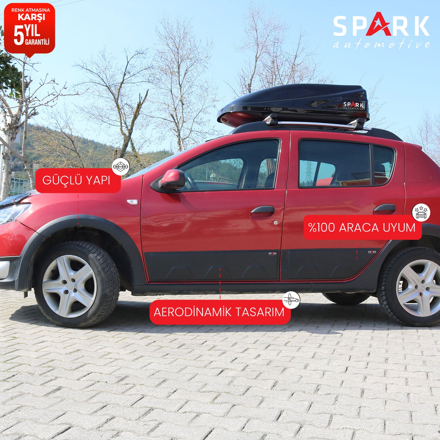 Dacia Sandero 2012-2020 Uyumlu Kapı Dodik 4 Parça