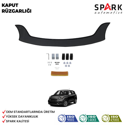 Fiat 500 L 2016- Yılı ve Sonrası Uyumlu Kaput Rüzgarlığı 3mm