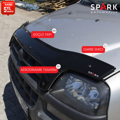 Fiat Doblo 2000-2005 Yıl Aralığı Uyumlu Kaput Rüzgarlığı 3mm
