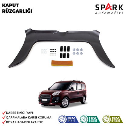 Fiat Doblo 2010-2015 Yıl Aralığı Uyumlu Kaput Rüzgarlığı 4mm
