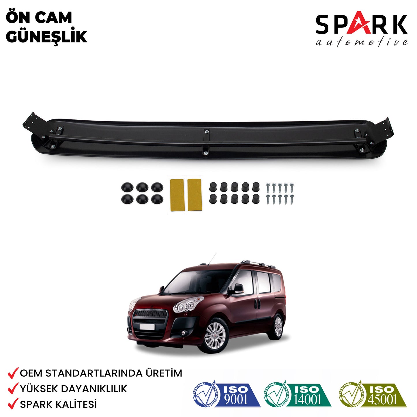 Fiat Doblo 2010-2015 Yıl Aralığı Uyumlu Ön Cam Güneşliği