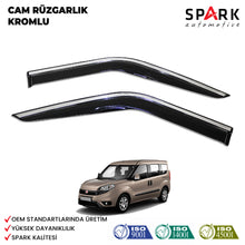 Fiat Doblo 2015-2022 Yıl Aralığı Uyumlu Cam Rüzgarlığı Kromlu 4 Parça