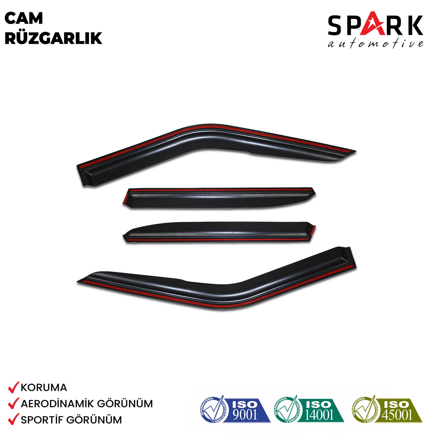 Fiat Doblo 2015-2022 Yıl Aralığı Uyumlu Cam Rüzgarlığı 4 Parça