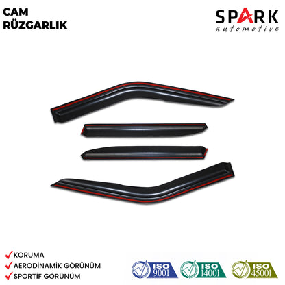 Fiat Doblo 2015-2022 Yıl Aralığı Uyumlu Cam Rüzgarlığı 4 Parça