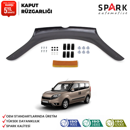 Fiat Doblo 2015-2022 Yıl Aralığı Uyumlu Kaput Rüzgarlığı 3mm