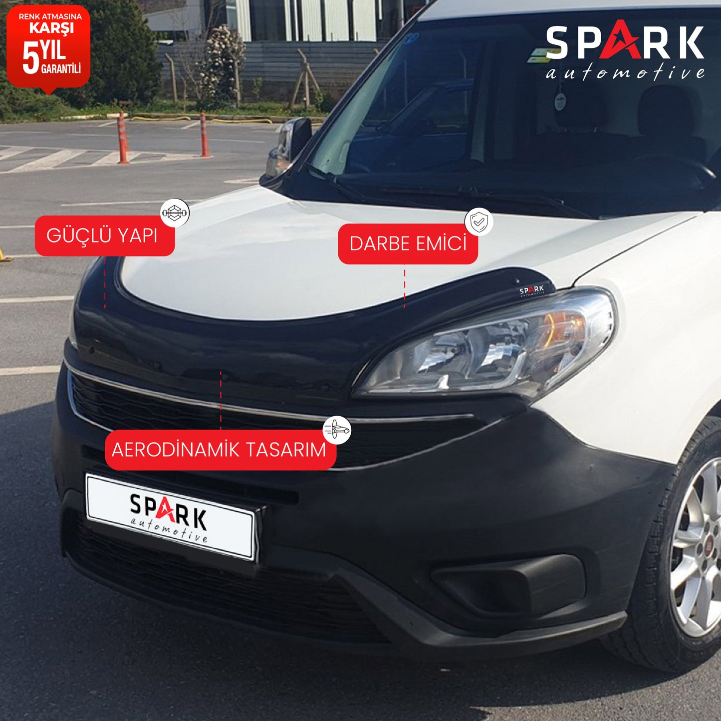 Fiat Doblo 2015-2022 Yıl Aralığı Uyumlu Kaput Rüzgarlığı 3mm
