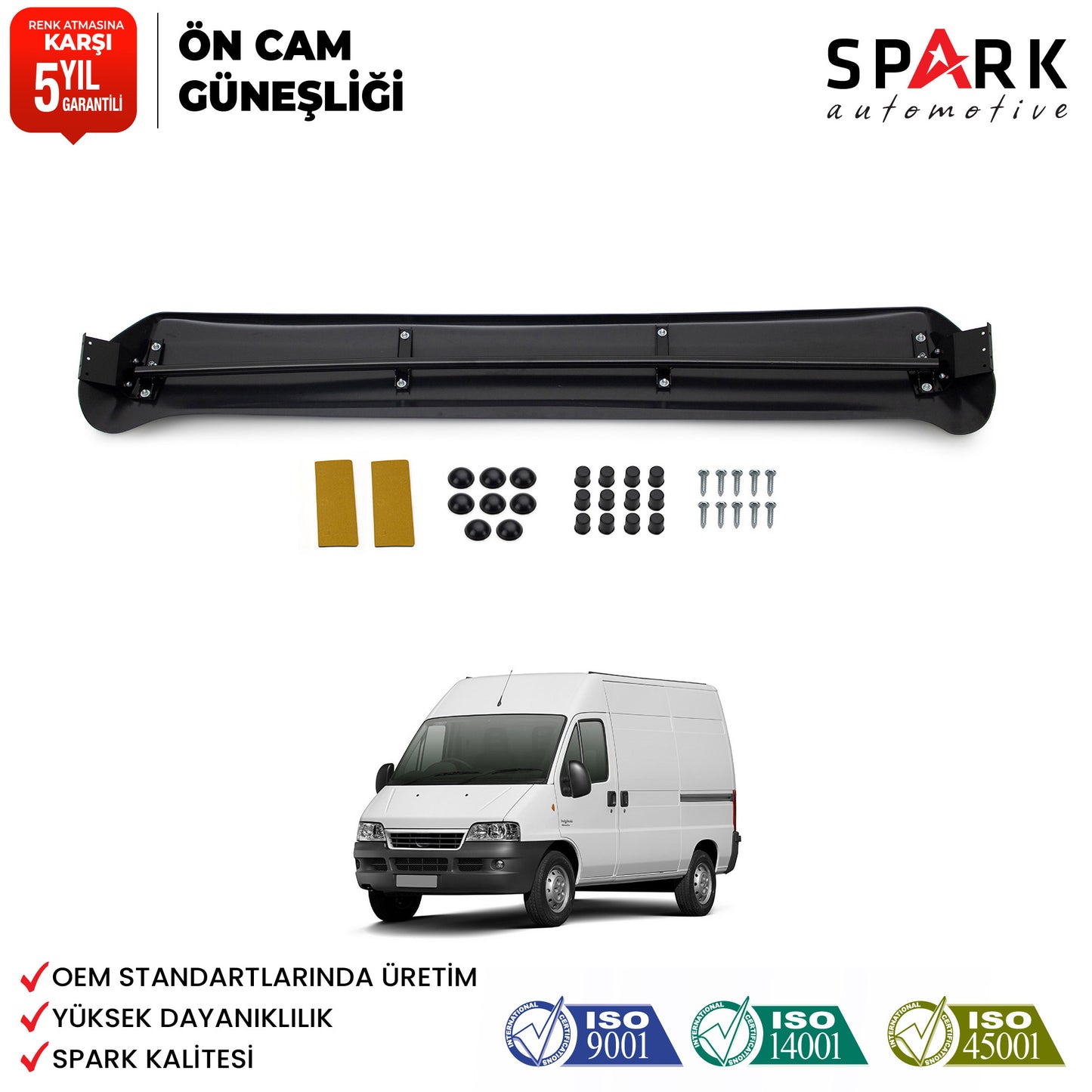 Fiat Ducato 1994-2006 Yıl Aralığı Uyumlu Ön Cam Güneşliği
