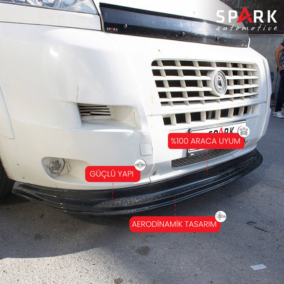 Fiat Ducato 2006-2014 Yıl Aralığı Uyumlu Ön Tampon Lip Siyah