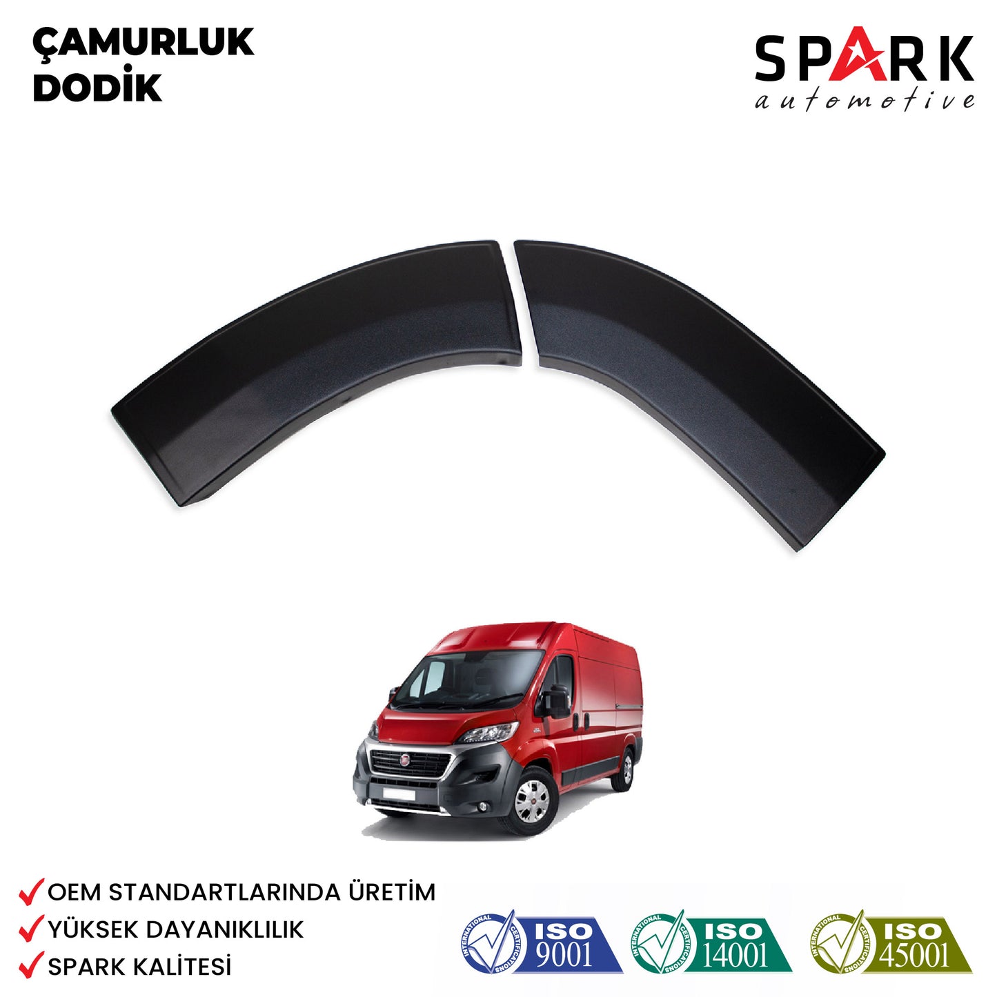 Fiat Ducato 2014- Yılı ve Sonrası Uyumlu Çamurluk Dodik 12 Parça