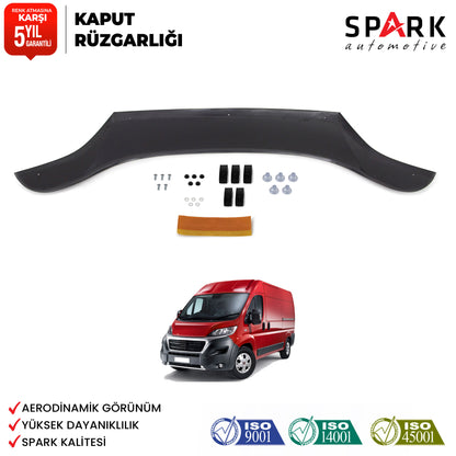Fiat Ducato 2014- Yılı ve Sonrası Uyumlu Kaput Rüzgarlığı 3mm