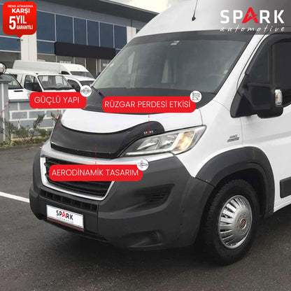 Fiat Ducato 2014- Yılı ve Sonrası Uyumlu Kaput Rüzgarlığı 3mm