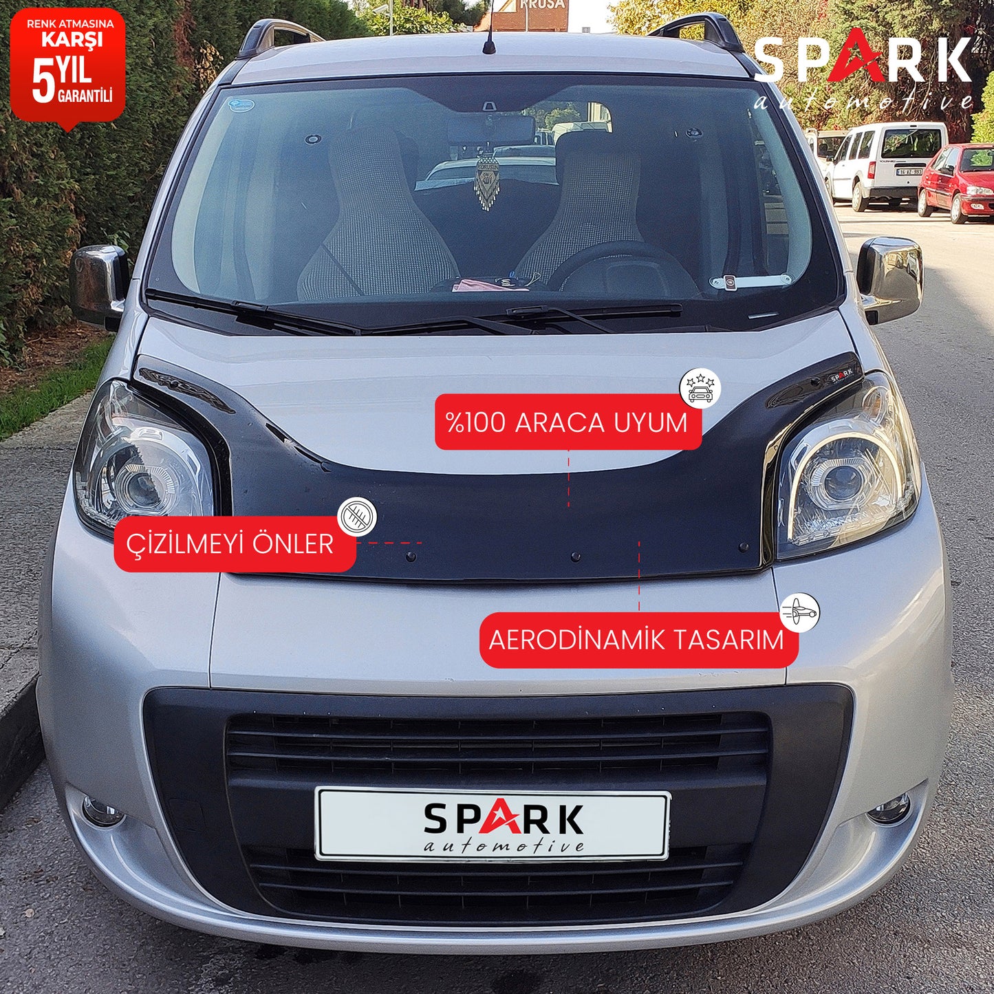 Fiat Fiorino 2007- Yılı ve Sonrası Uyumlu Kaput Rüzgarlığı 3mm