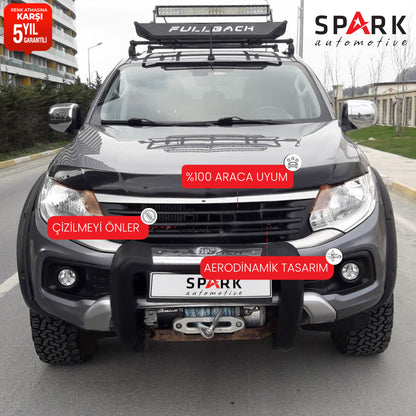 Fiat Fullback 2016- Yılı ve Sonrası Uyumlu Kaput Rüzgarlığı 4mm
