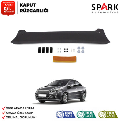Fiat Linea 2007-2018 Yıl Aralığı Uyumlu Kaput Rüzgarlığı 3mm