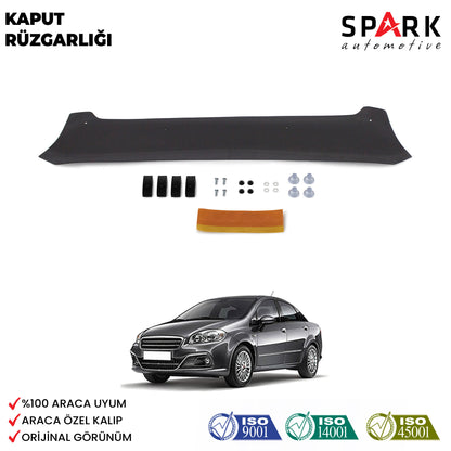 Fiat Linea 2007-2018 Yıl Aralığı Uyumlu Kaput Rüzgarlığı 4mm