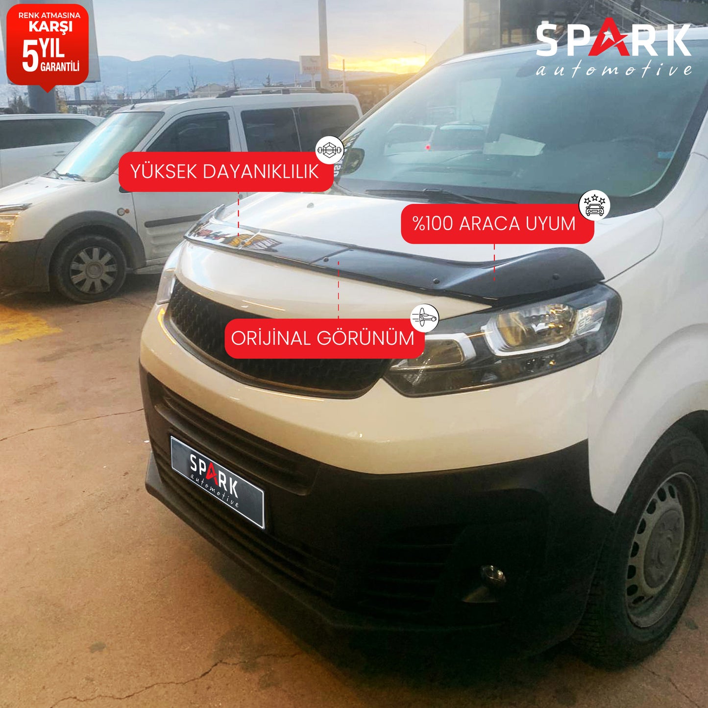 Fiat Scudo 2023- Yılı ve Sonrası Uyumlu Kaput Rüzgarlığı 4mm