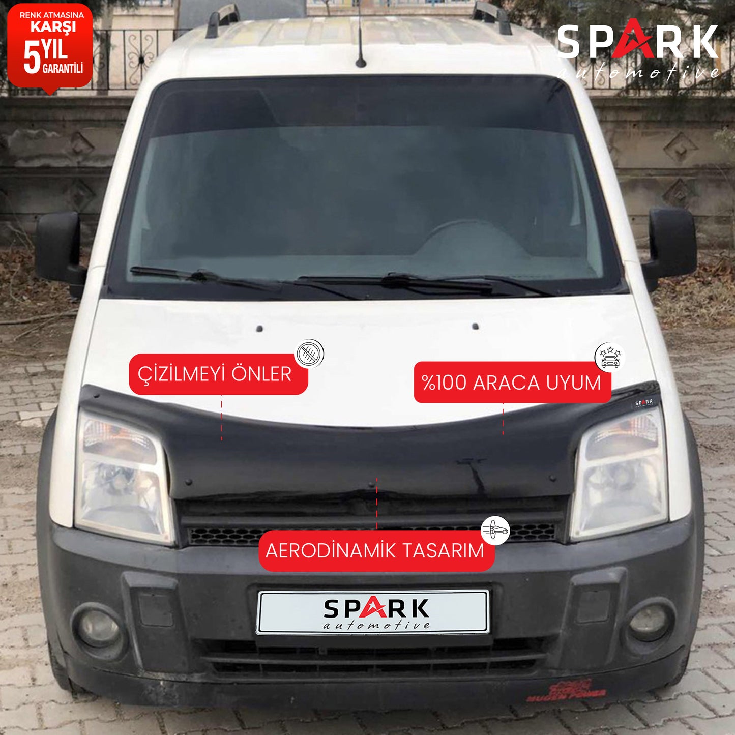 Ford Connect 2003-2008 Yıl Aralığı Uyumlu Kaput Rüzgarlığı 4mm