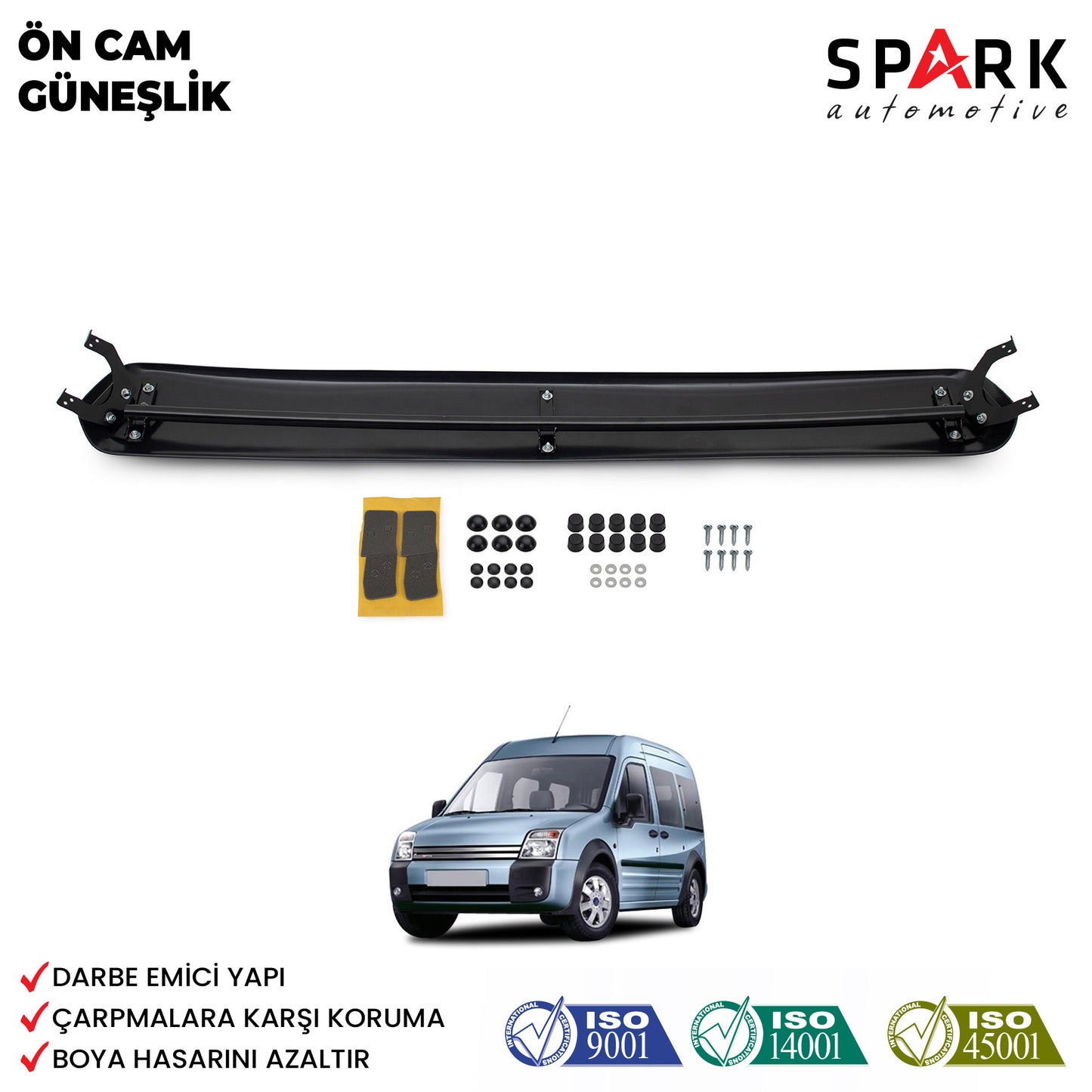 Ford Connect 2003-2008 Yıl Aralığı Uyumlu Ön Cam Güneşliği