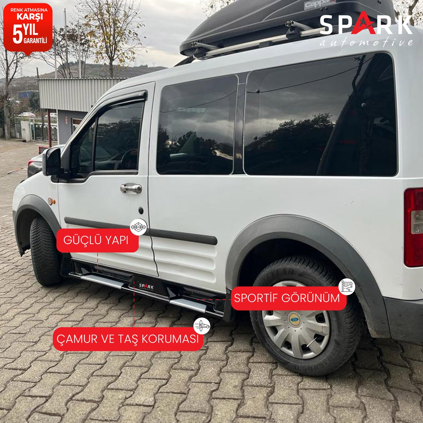 Ford Connect 2008-2013 Yıl Aralığı Uyumlu Yan Basamak 6 Parça