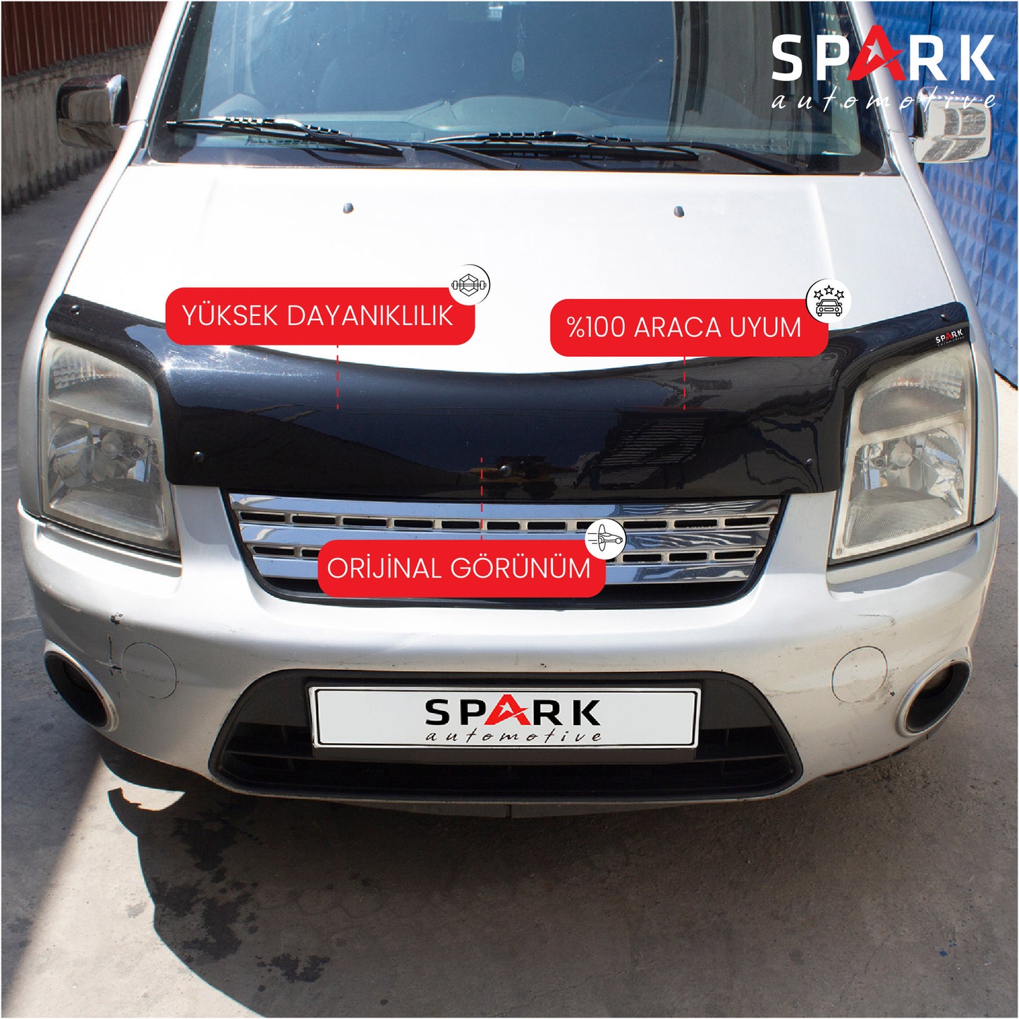 Ford Connect 2008-2013 Yıl Aralığı Uyumlu Kaput Rüzgarlığı 4mm