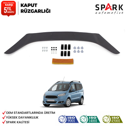 Ford Courier 2018-2023 Yıl Aralığı Uyumlu Kaput Rüzgarlığı 3mm