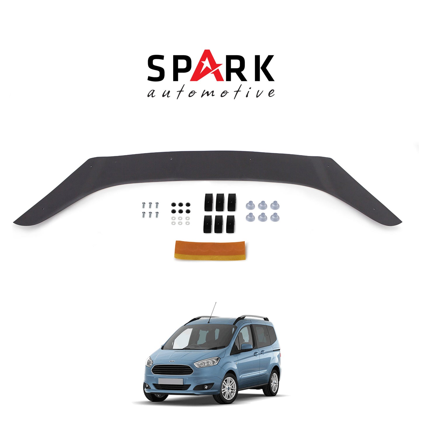 Ford Courier 2018-2023 Yıl Aralığı Uyumlu Kaput Rüzgarlığı 3mm