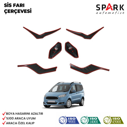 Ford Courier 2018-2023 Yıl Aralığı Uyumlu Sis Farı Çerçevesi 2 Parça