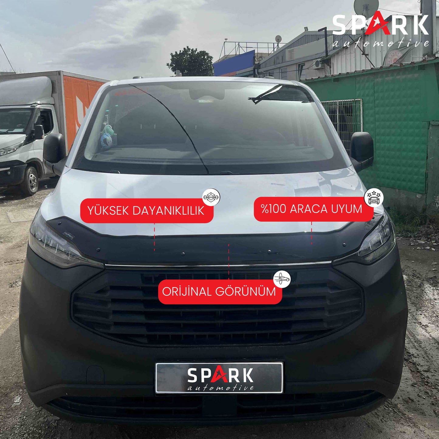 Ford Custom 2023- Yılı ve Sonrası Uyumlu Kaput Rüzgarlığı 3mm