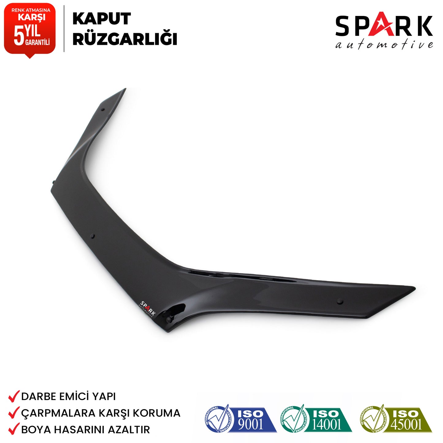 Ford Focus 2005-2008 Yıl Aralığı Uyumlu Kaput Rüzgarlığı 3mm