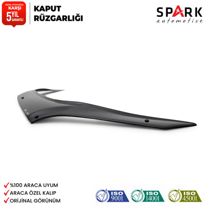 Ford Focus 2005-2008 Yıl Aralığı Uyumlu Kaput Rüzgarlığı 3mm