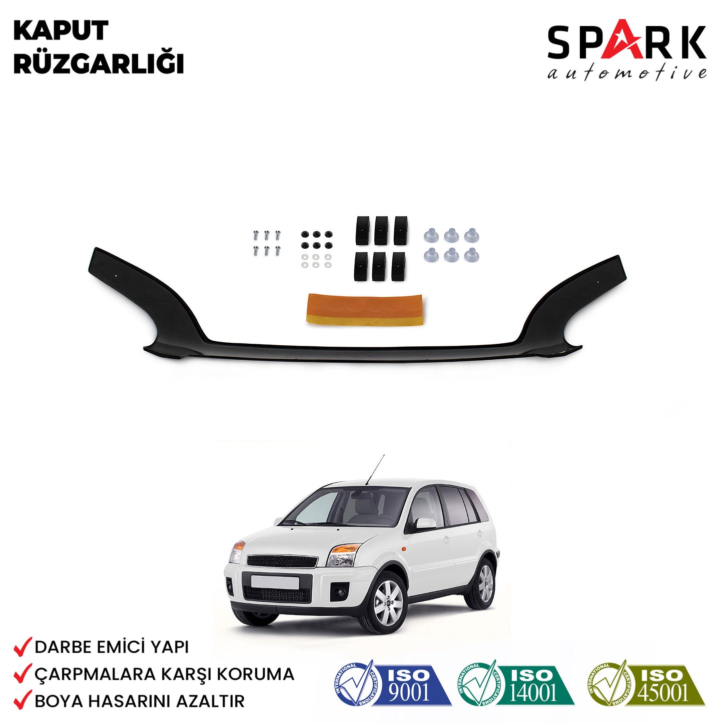 Ford Fusion 2002-2012 Yıl Aralığı Uyumlu Kaput Rüzgarlığı 4mm