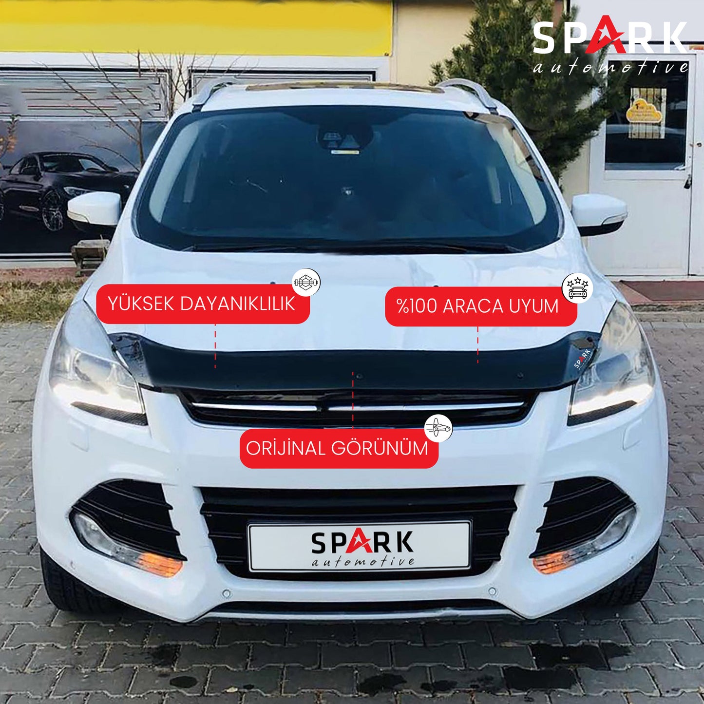 Ford Kuga 2013-2016 Yıl Aralığı Uyumlu Kaput Rüzgarlığı 4mm