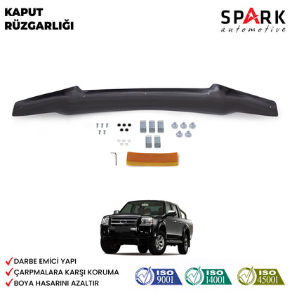 Ford Ranger 2007-2009 Yıl Aralığı Uyumlu Kaput Rüzgarlığı 3mm