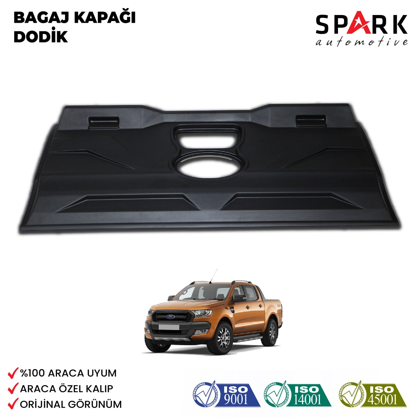 Ford Ranger 2019- 2023 Yıl Aralığı Uyumlu Bagaj Kapağı Dodik