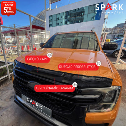 Ford Ranger 2023- Yılı ve Sonrası Uyumlu Kaput Rüzgarlığı 3mm