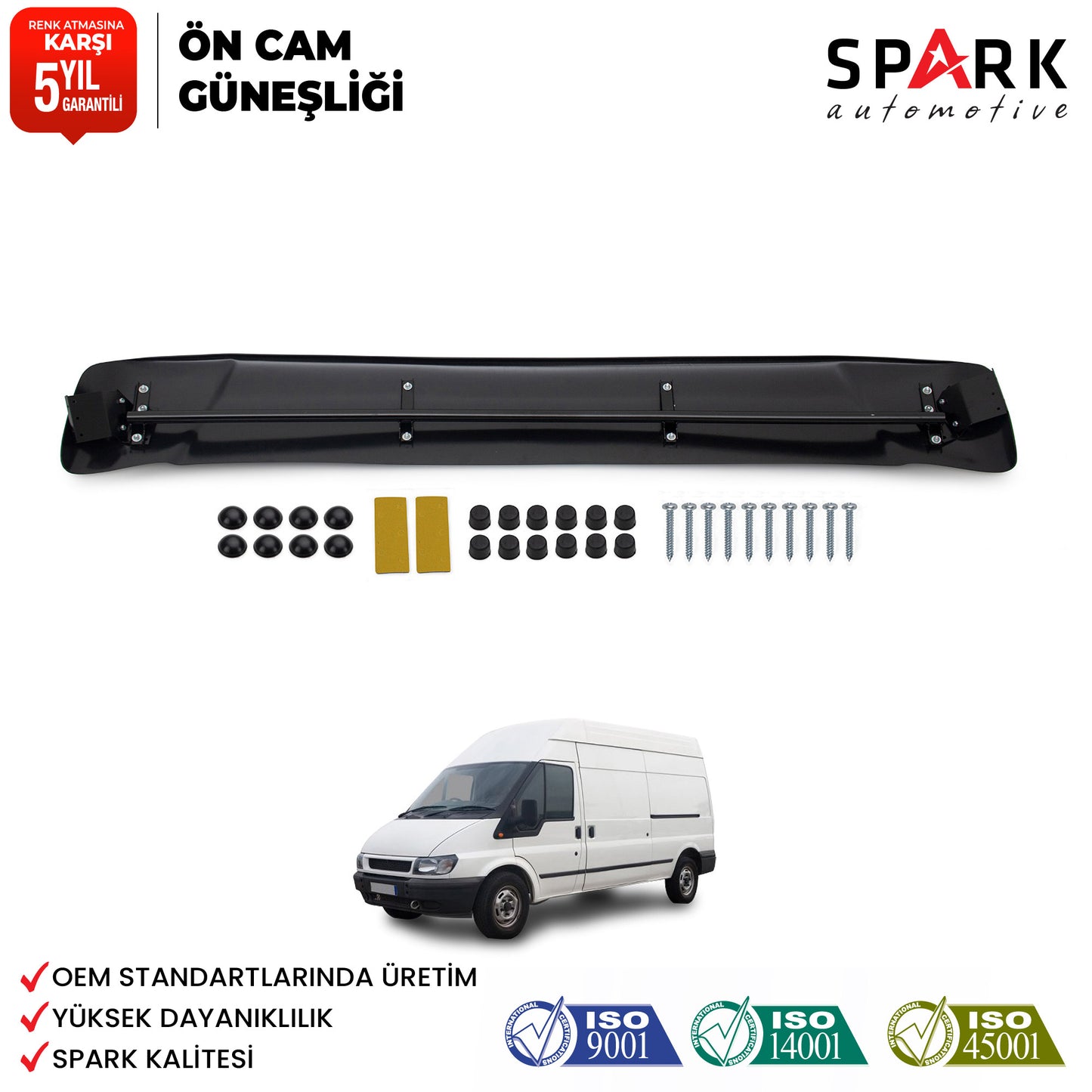 Ford Transit 2002-2006 Yıl Aralığı Uyumlu Ön Cam Güneşliği