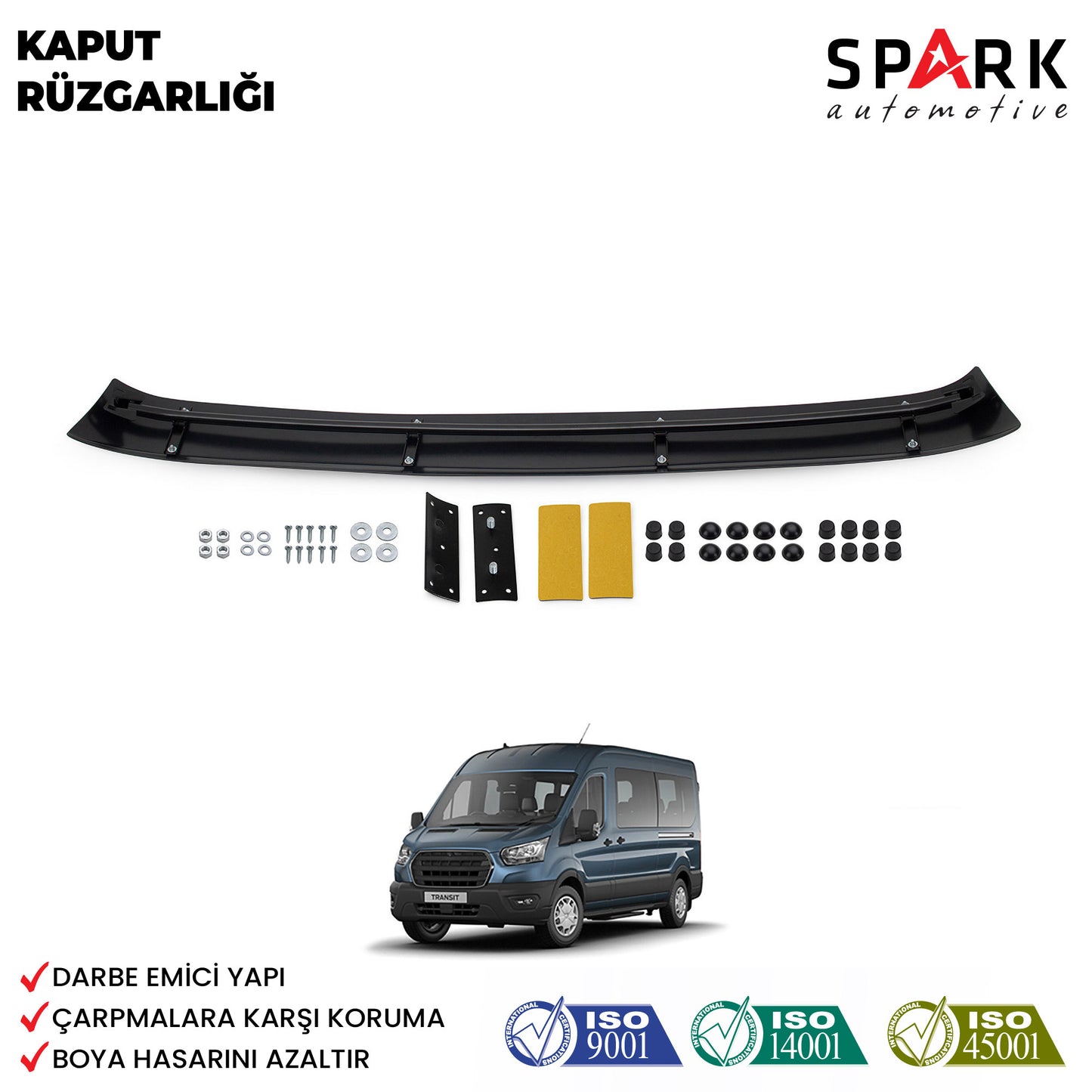 Ford Transit 2019- Yılı ve Sonrası Uyumlu Ön Cam Güneşliği