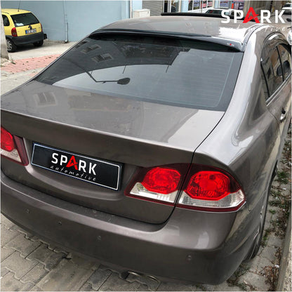 Honda Civic 2006-2012 Yıl Aralığı Uyumlu Arka Cam Üstü Spoyler İnce Model