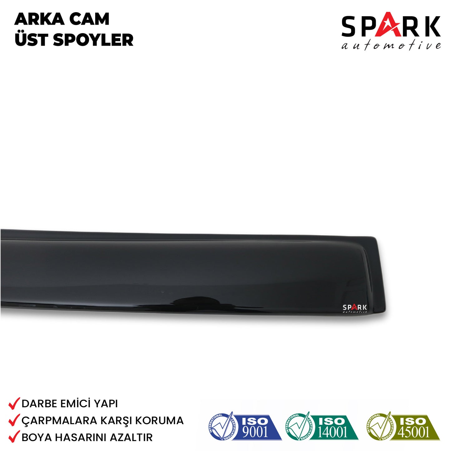 Honda Civic 2006-2012 Yıl Aralığı Uyumlu Arka Cam Üstü Spoyler İnce Model