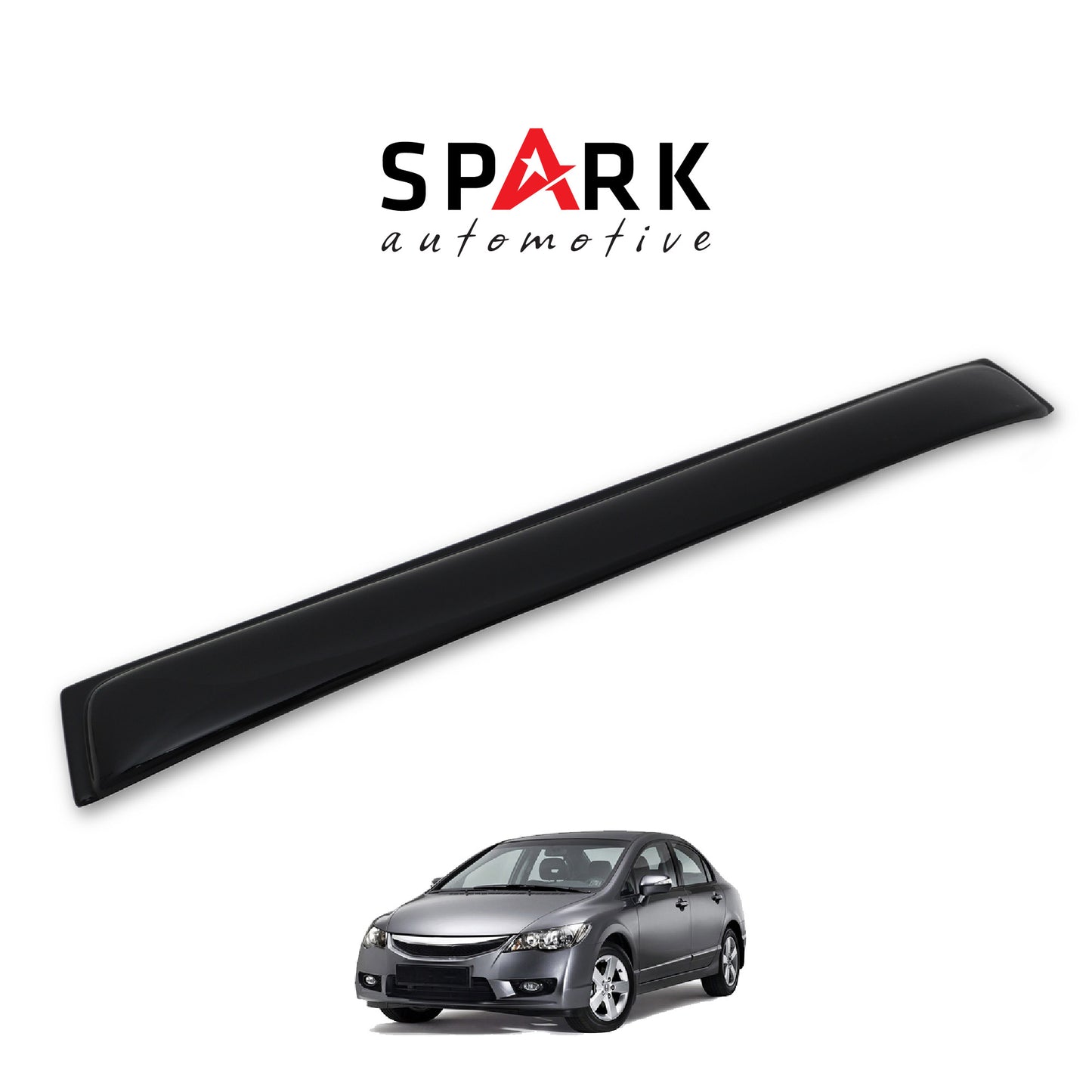 Honda Civic 2006-2012 Yıl Aralığı Uyumlu Arka Cam Üstü Spoyler İnce Model