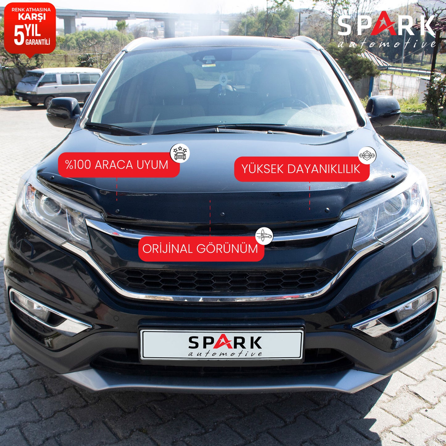 Honda CR-V 2013-2018 Yıl Aralığı Uyumlu Kaput Rüzgarlık 3mm