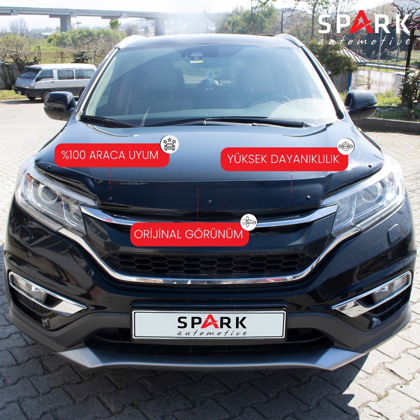 Honda CR-V 2013-2018 Yıl Aralığı Uyumlu Kaput Rüzgarlık 4mm