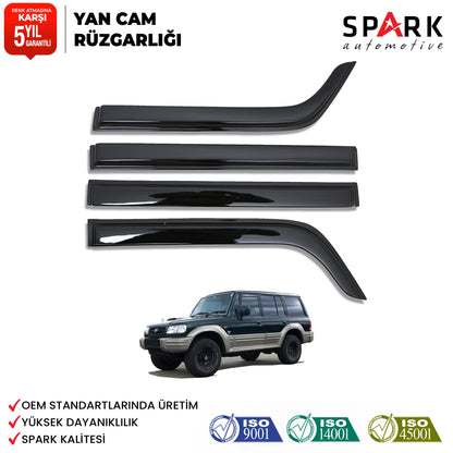 Hyundai Galloper 1997-2003 Yıl Aralığı Yan Cam Rüzgarlık 4 Prç.